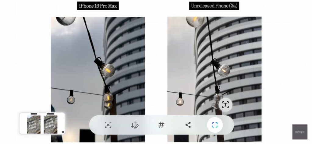 Comparativa de fotos entre el Nothing Phone (3a) y el iPhone 16 Pro Max