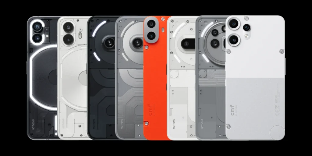 Compara cada detalle de todos los teléfonos Nothing Phone de la marca Nothing y de CMF by Nothing. El comparador definitivo.