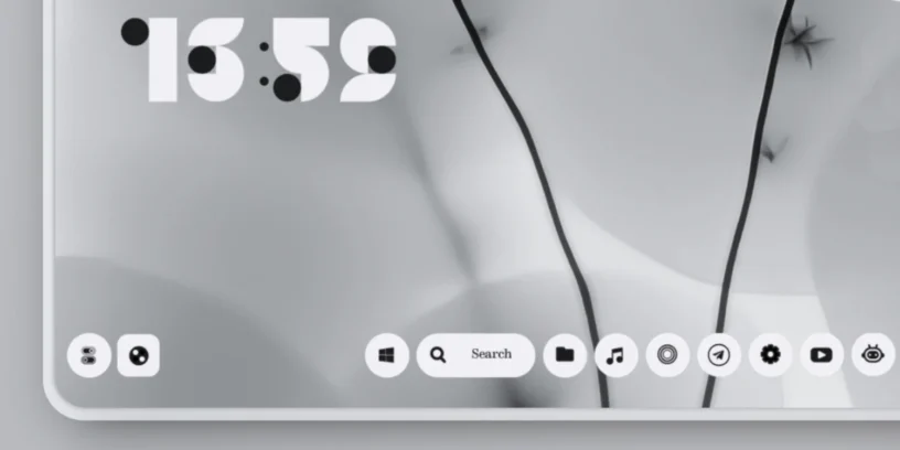 NThing UI es un conjunto de widgets y menús inspirados en Nothing OS que transforman tu escritorio Windows en un entorno limpio y funcional