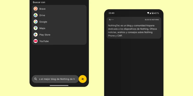buscar en nothing phone 3 con essential space