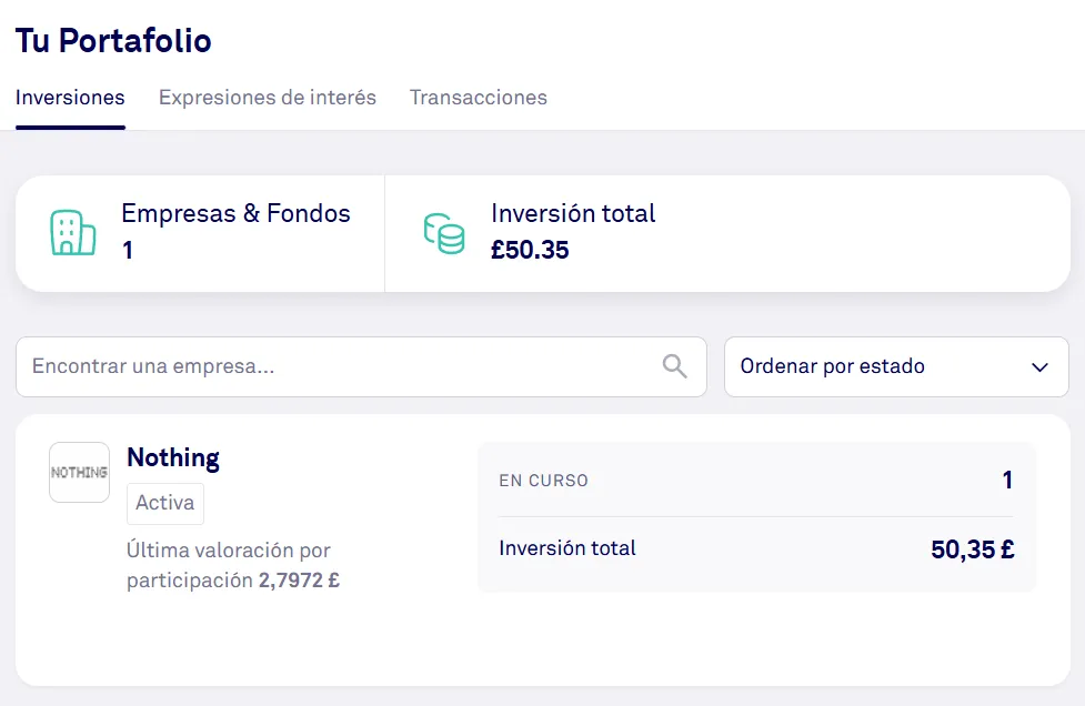 Inversión nothing nothingtec