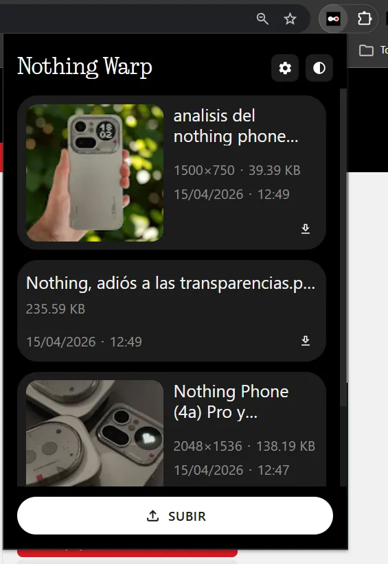 nothing warp en el pc