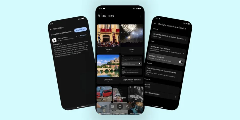 actualización nothing gallery nueva interfaz